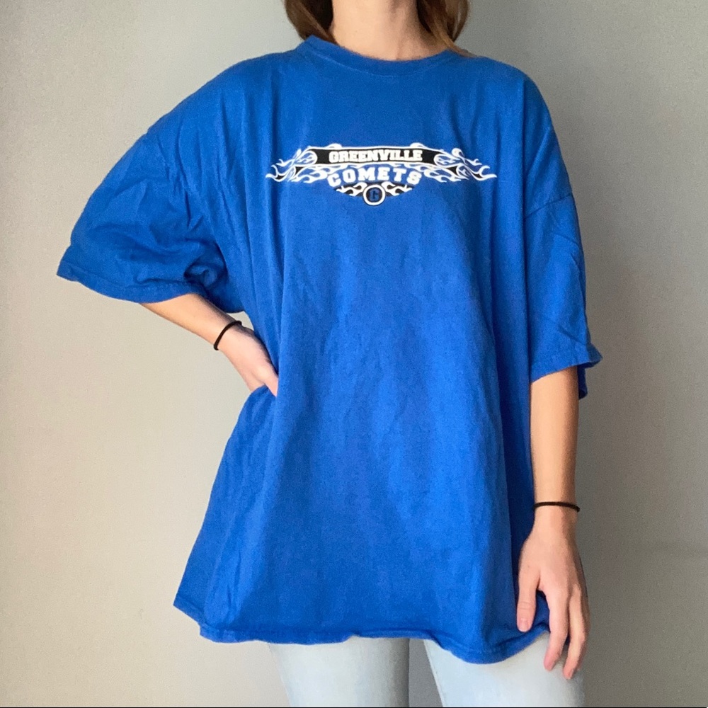 Royal Blue Greenville Comets Short Sleeved Tee
